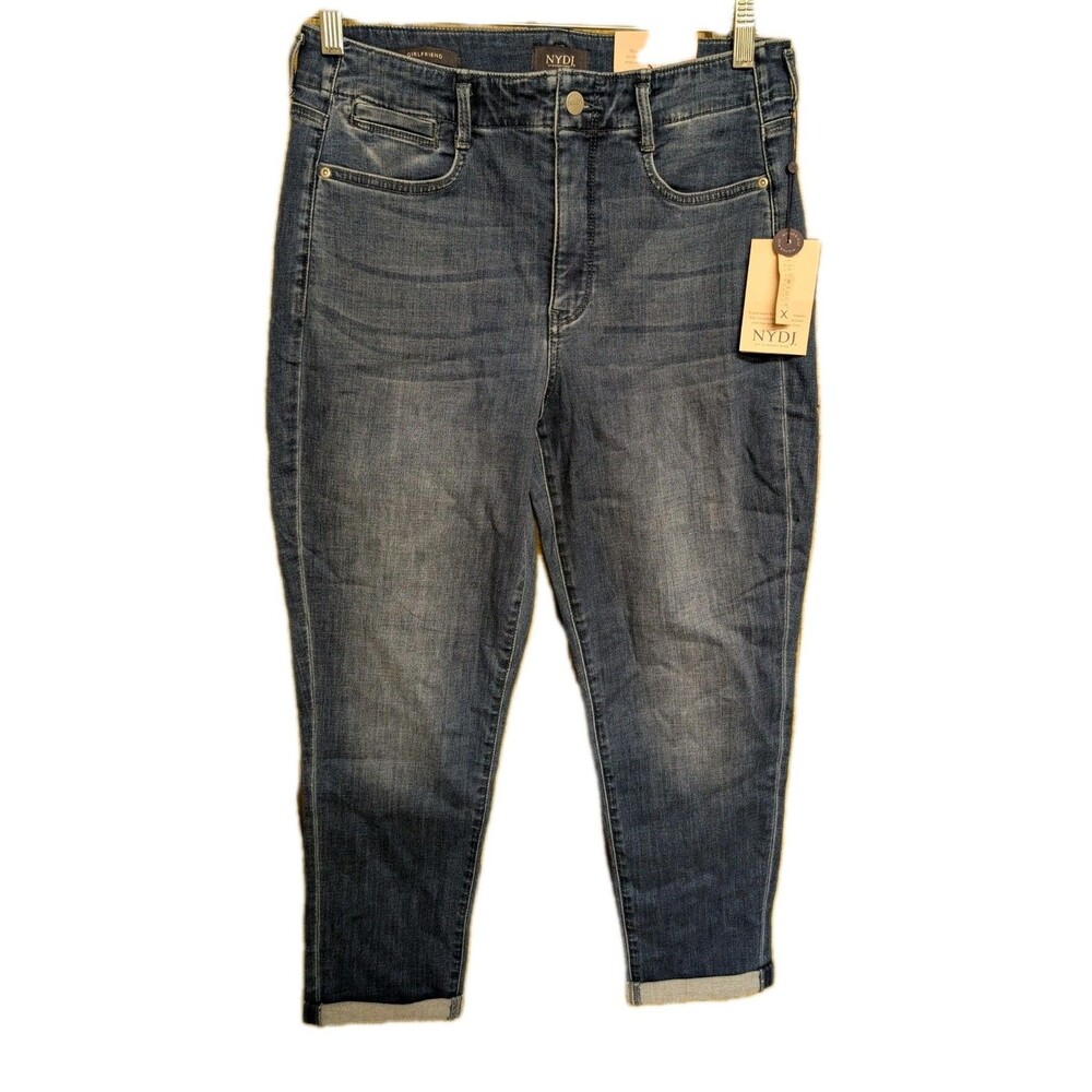NYDJ Girlfriend Jeans Size 8 Cool Embrance Lift Tuck Technology High Rise LANA